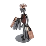 Metalowa figurka Zakupoholiczka