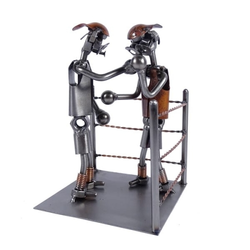 Metalowa figurka Ring bokserski