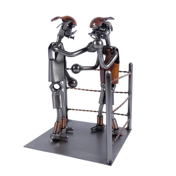 Metalowa figurka Ring bokserski