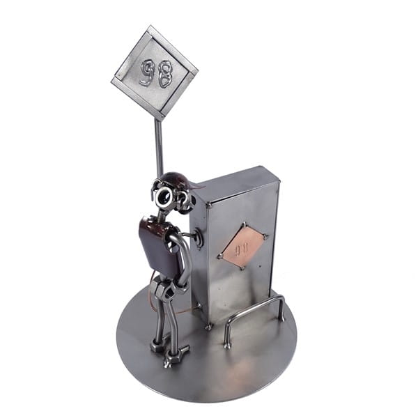 Metalowa figurka Stacja benzynowa