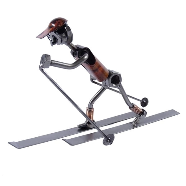Metalowa figurka Narciarz biegowy