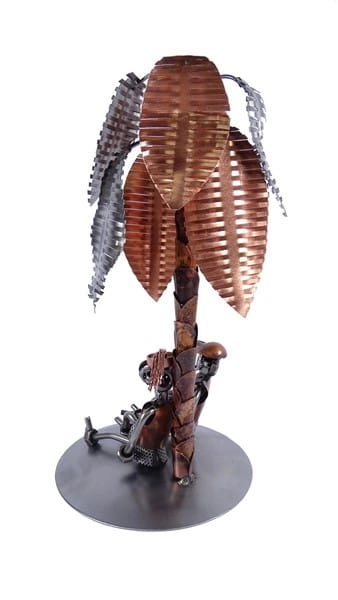 Metalowa figurka Wakacje pod palmą
