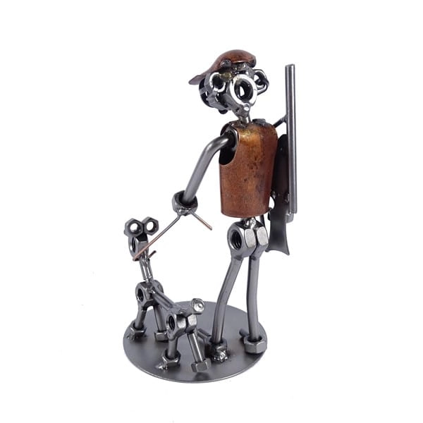 Metalowa figurka Myśliwy