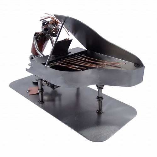 Metalowa figurka Fortepian