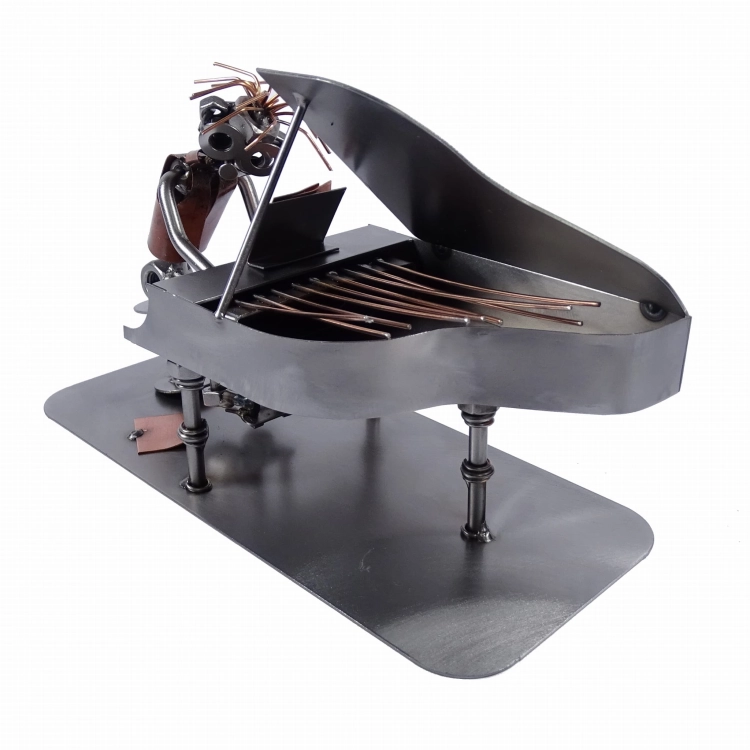 Metalowa figurka Fortepian