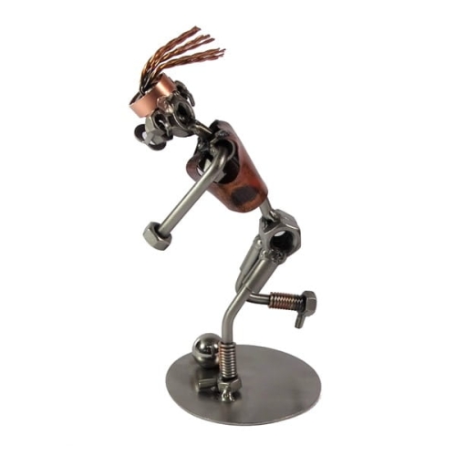 Metalowa figurka Piłkarka