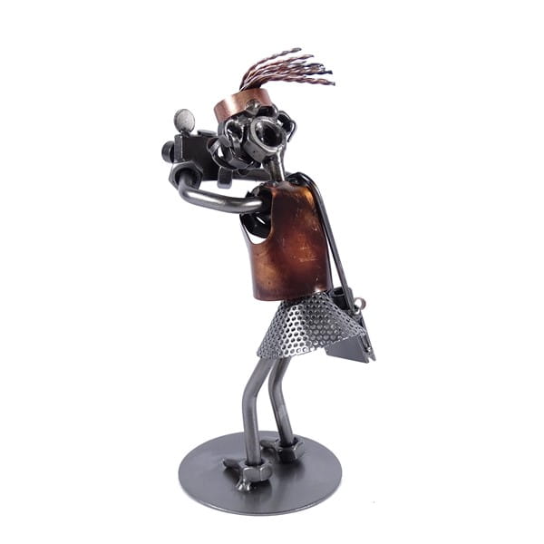 Metalowa figurka Pani Fotograf