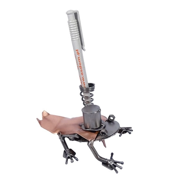 Metalowa figurka Żaba król