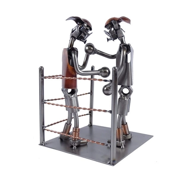 Metalowa figurka Ring bokserski