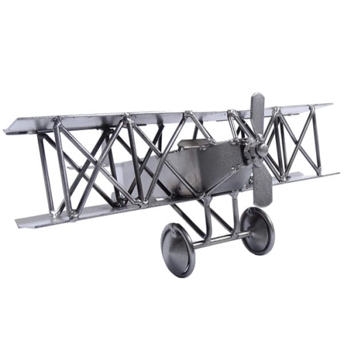 Metalowa figurka Dwupłatowiec