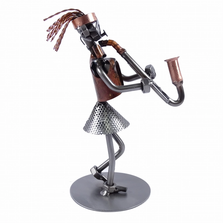 Metalowa figurka Saksofonistka