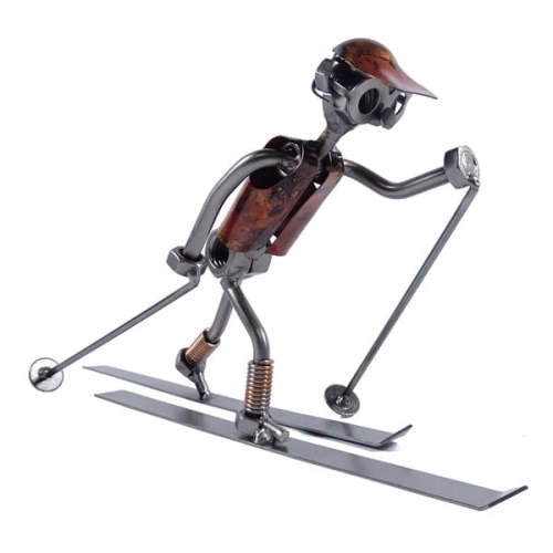 Metalowa figurka Narciarz biegowy