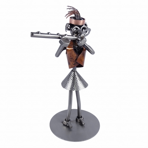 Metalowa figurka Flecistka