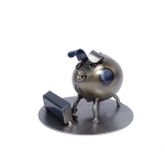 Metalowa figurka Świnka przy korycie