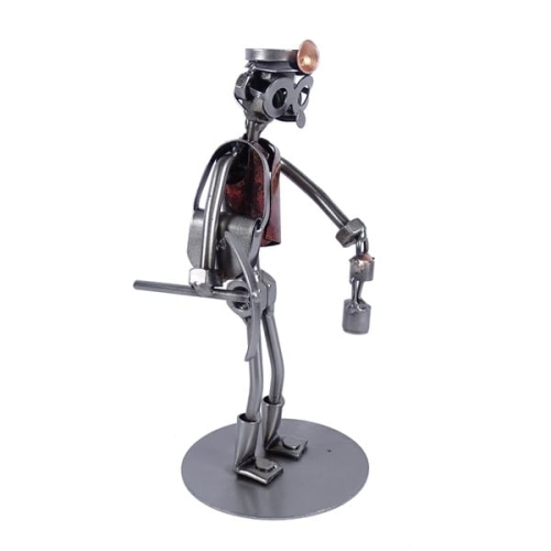 Metalowa figurka Górnik.