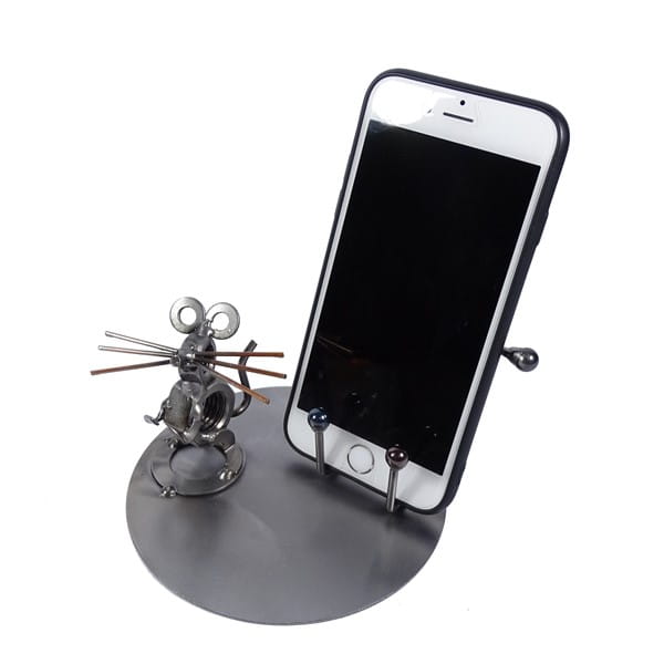 Metalowa figurka-Stojak na telefon Mysz