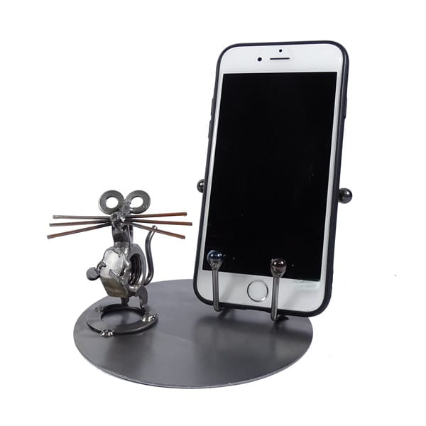 Metalowa figurka-Stojak na telefon Mysz
