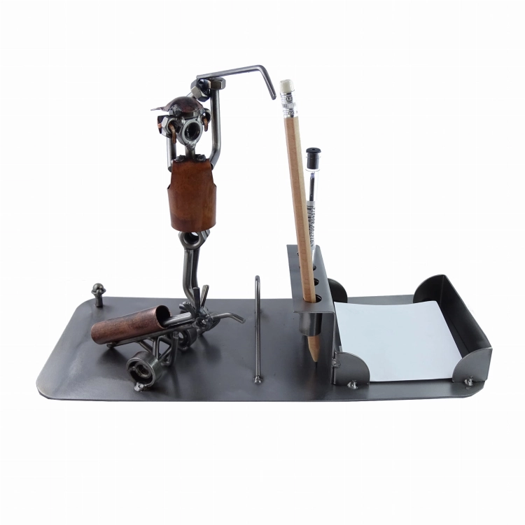 Metalowy przybornik golfista z zamachem