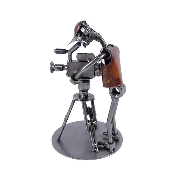 Metalowa figurka operator kamery