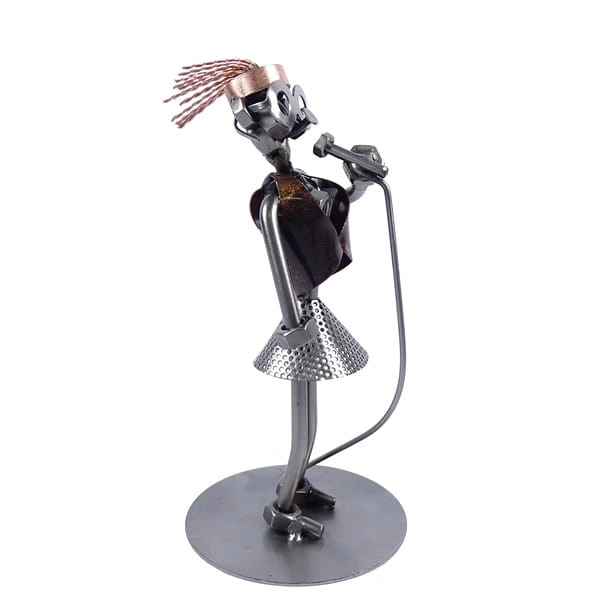 Metalowa figurka Śpiewaczka
