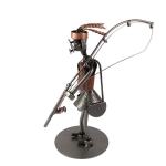 Pani wędkarz z wiaderkiem