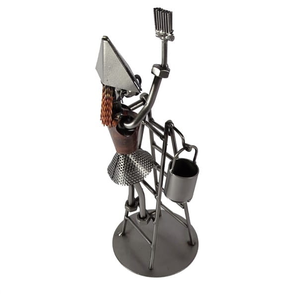 Metalowa figurka Pani malarz