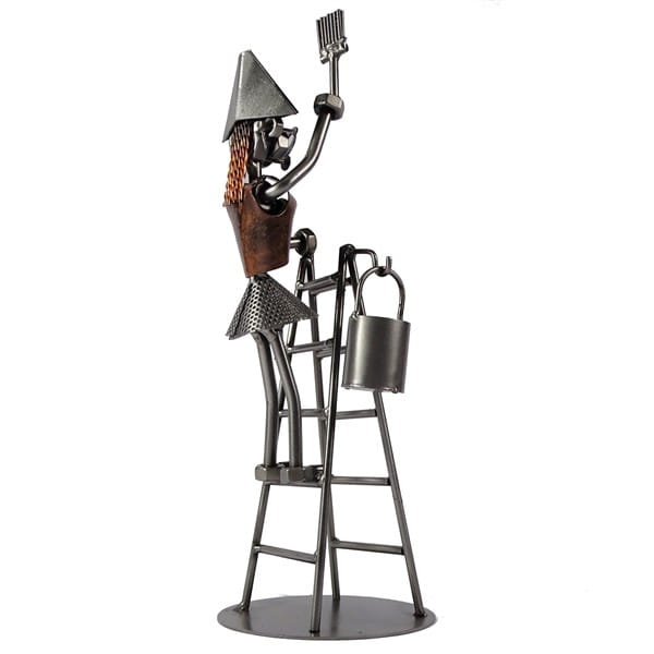 Metalowa figurka Pani malarz