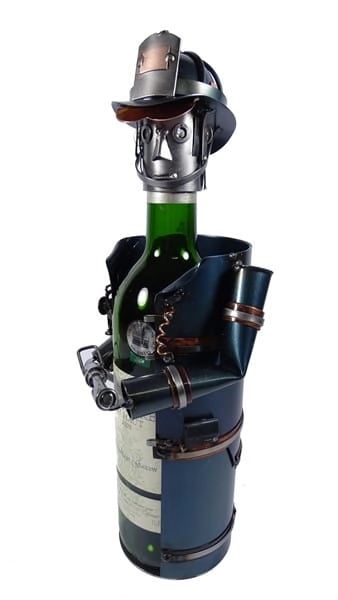 Metalowa figurka-Stojak nowojorski strażak