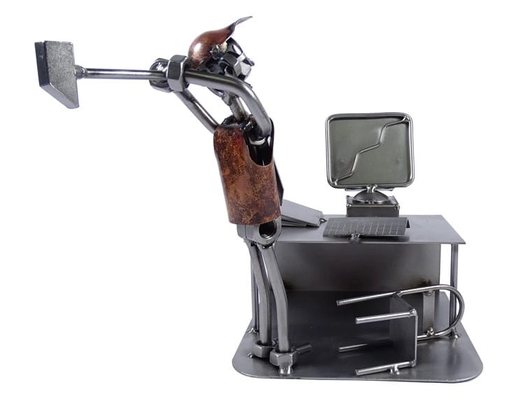 Metalowa figurka Śmierć komputera