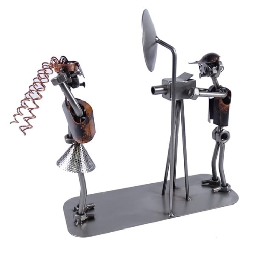 Metalowa figurka Fotograf