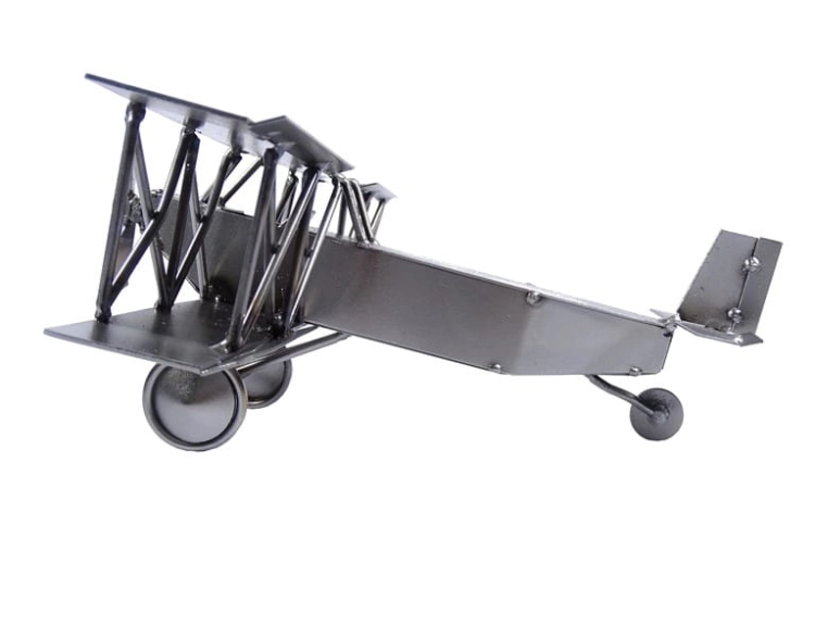 Metalowa figurka Dwupłatowiec