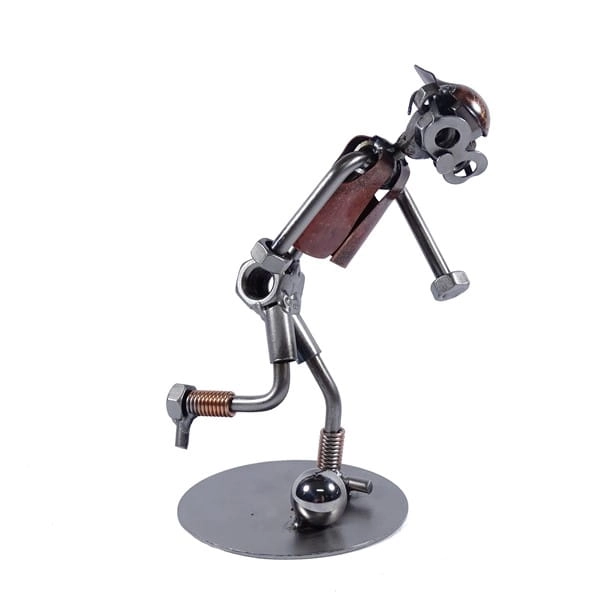 Metalowa figurka Piłkarz