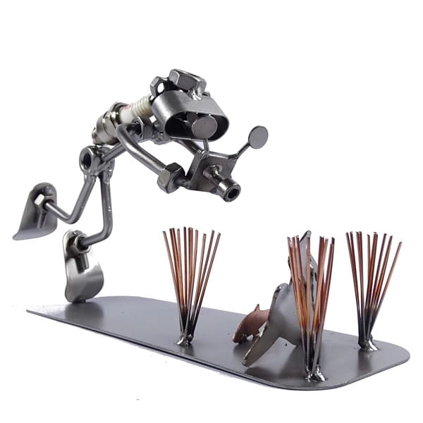 Metalowa figurka Nurek z rybką