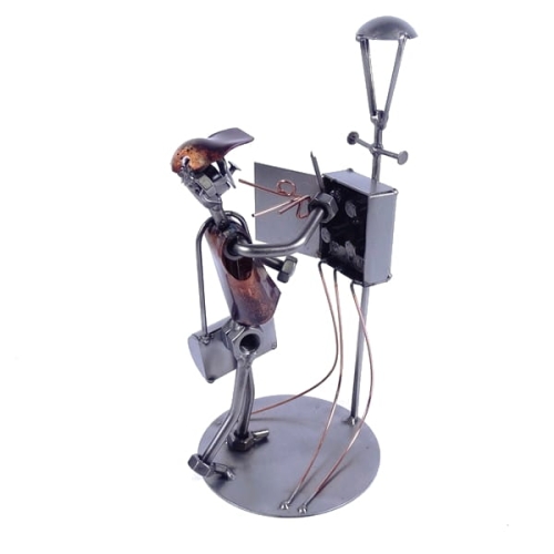 Metalowa figurka Elektryk