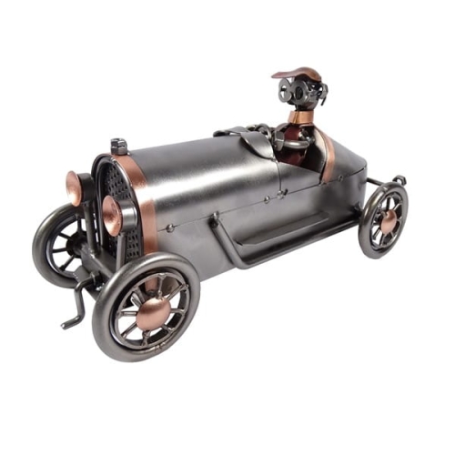 Metalowy model samochodu Bugatti.