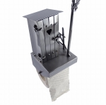 Metalowa figurka WC z serduszkiem w drzwiach