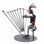 Metalowa figurka Harfa