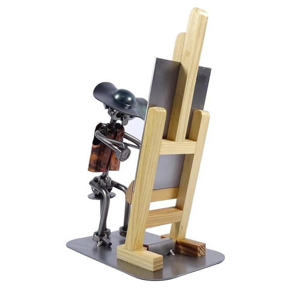 Metalowa figurka Malarz