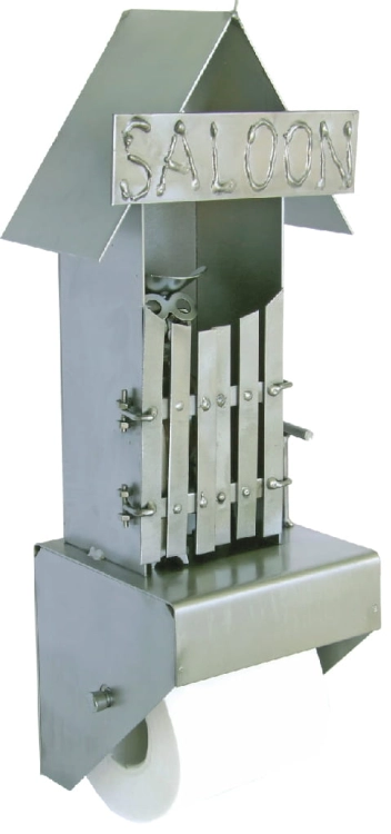 Metalowa figurka WC na dzikim zachodzie