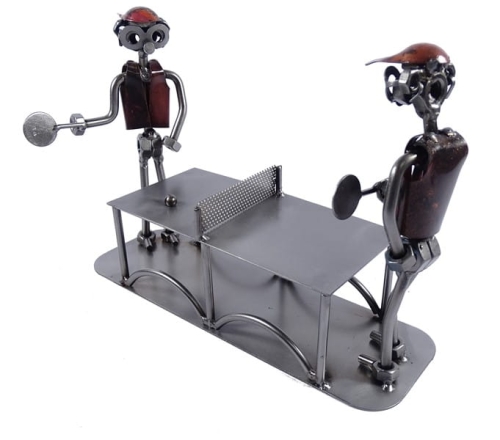 Metalowa figurka Ping pong, tenis stołowy