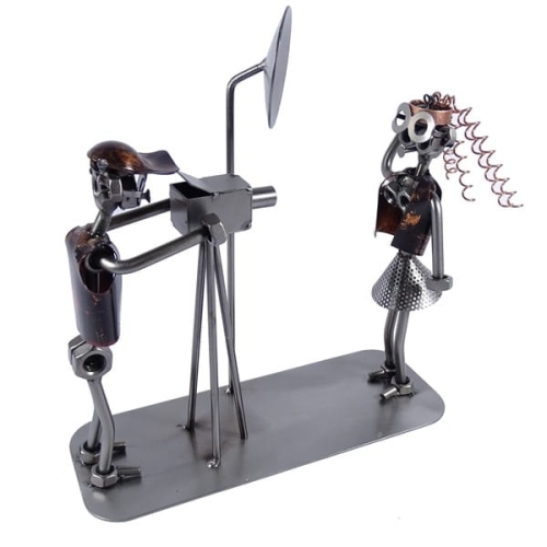 Metalowa figurka Fotograf przy pracy