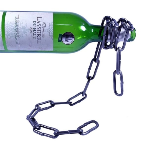 Metalowy stojak na wino Łańcuch