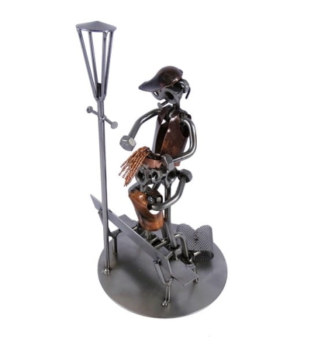 Metalowa figurka Sex na ławce