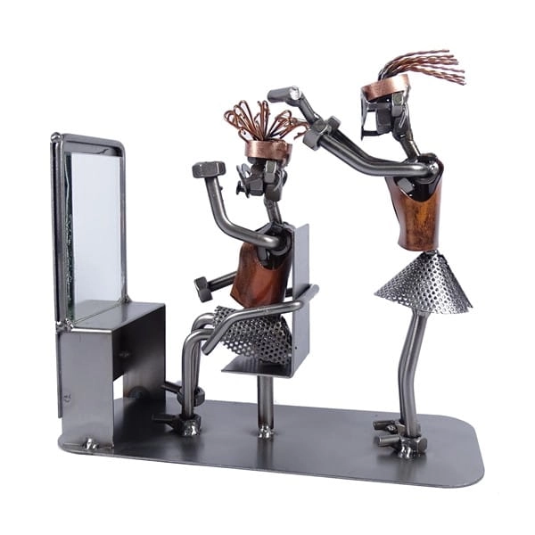 Metalowa figurka Fryzjerka