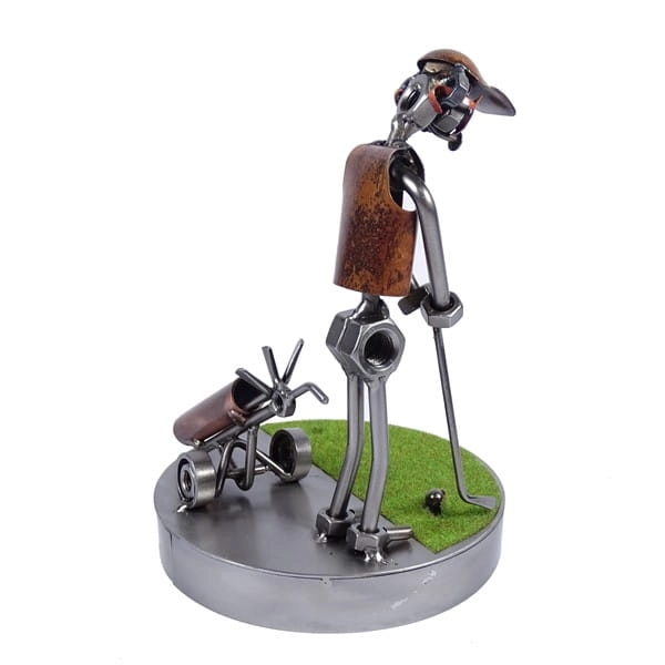 Metalowa figurka Golfista