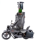 Stojak na wino- motor harley.