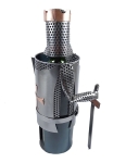 Metalowa figurka Stojak na wino- Rycerz