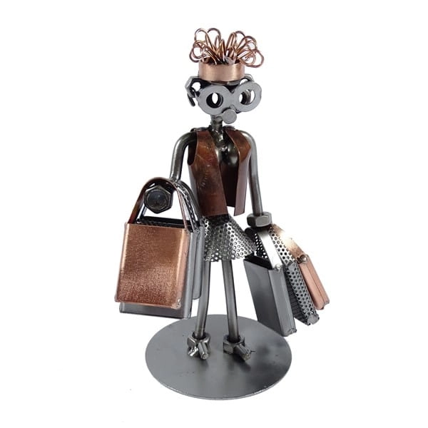 Metalowa figurka Zakupoholiczka