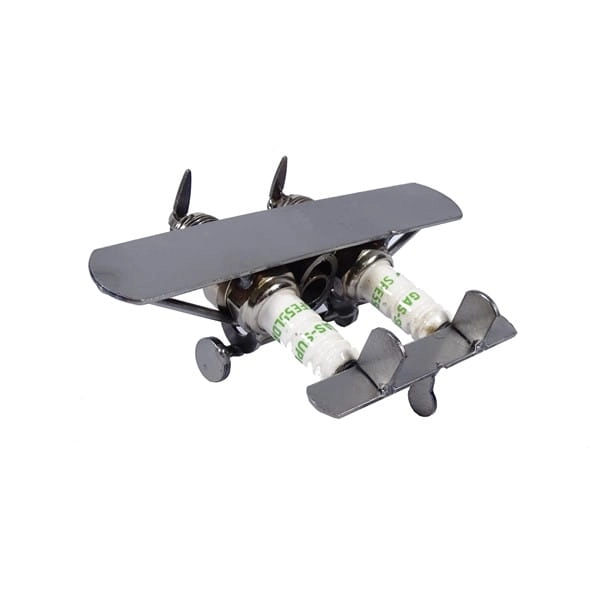 Metalowy model Mały samolot jednopłatowiec.