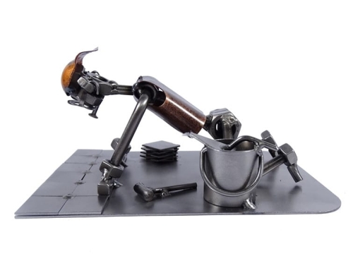 Metalowa figurka Glazurnik. Prezent dla fachowca